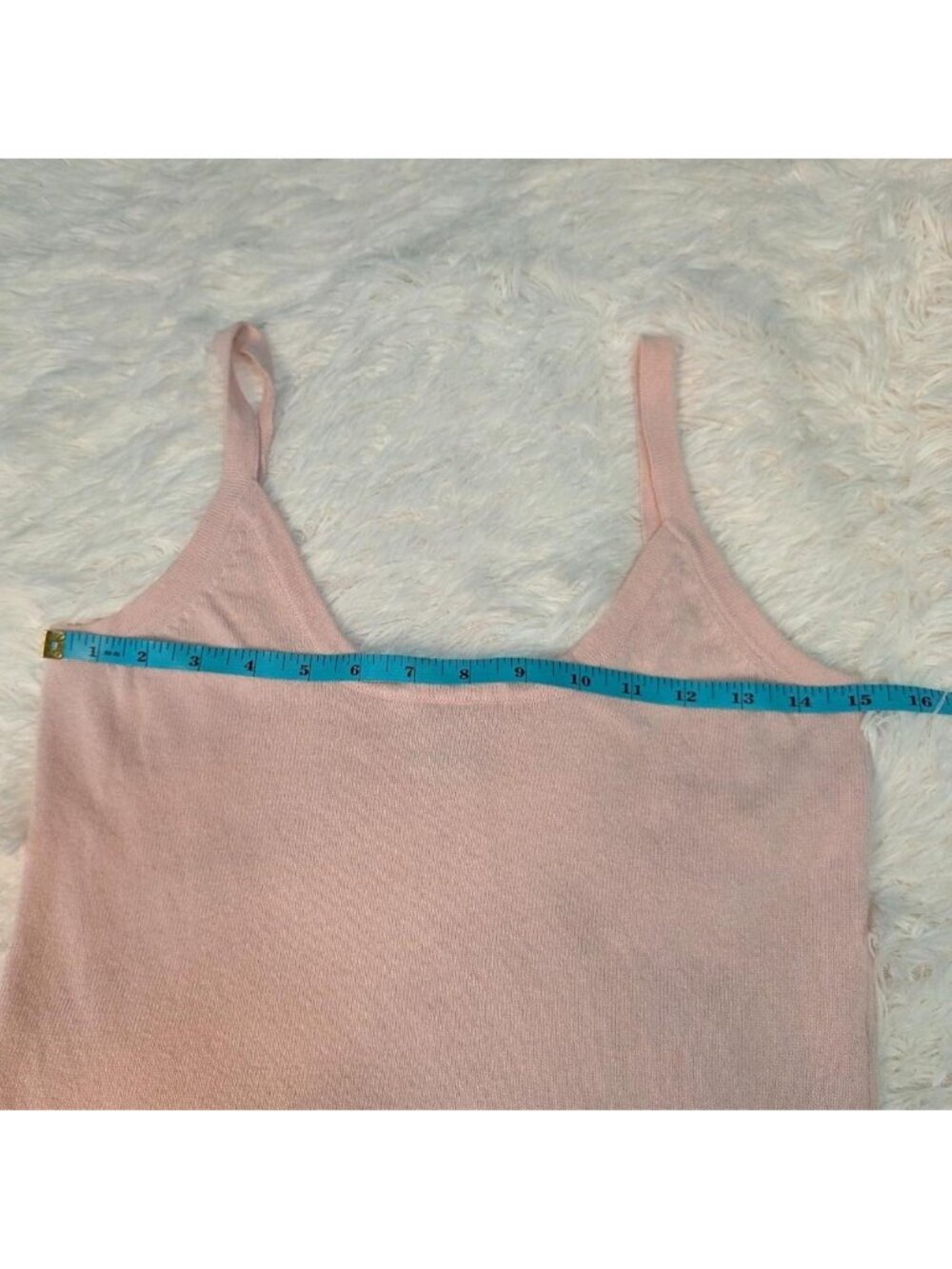 Vintage Cache Cashmere and Wool Baby pink tank top - Picture 4 of 7